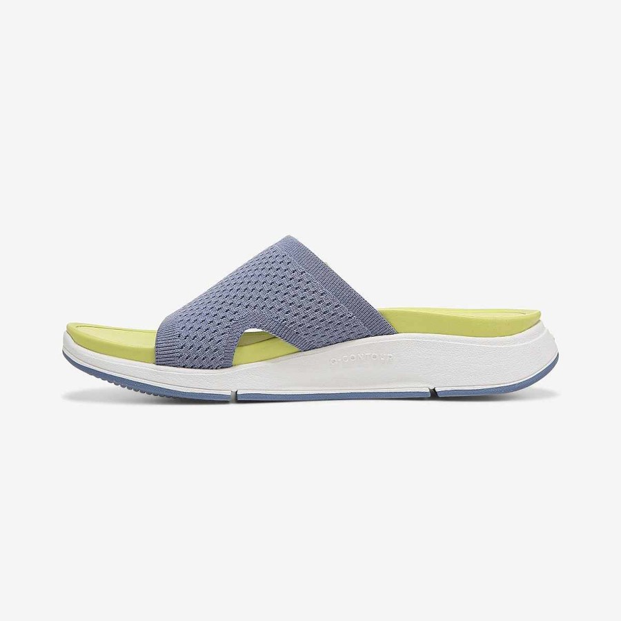 Shoes Ryka | Triumph Slide Sandal Blue Fabric